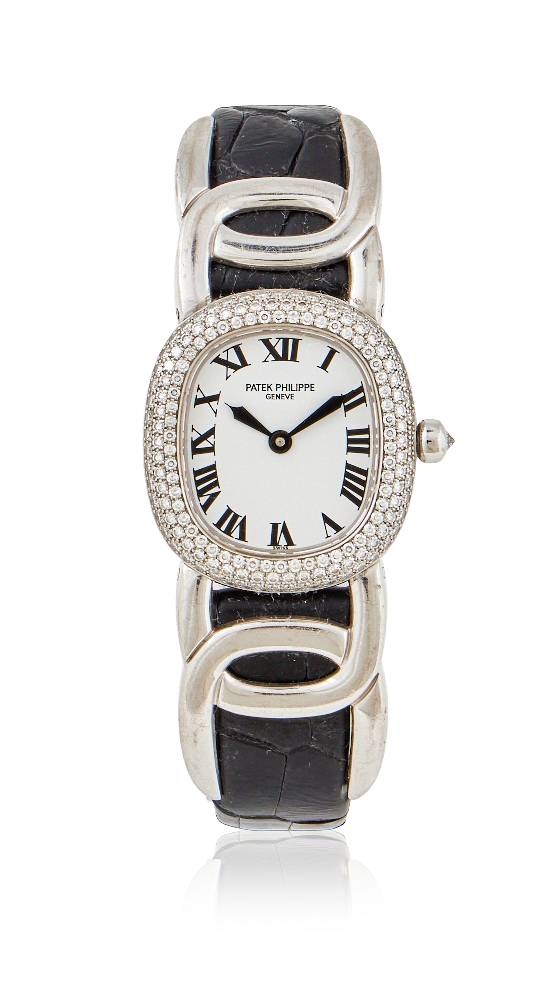 PATEK PHILIPPE, GOLDEN ELLIPSE, REF. 4831, A LADY'S 18 CARAT WHITE GOLD AND DIAMOND WRISTWATCH