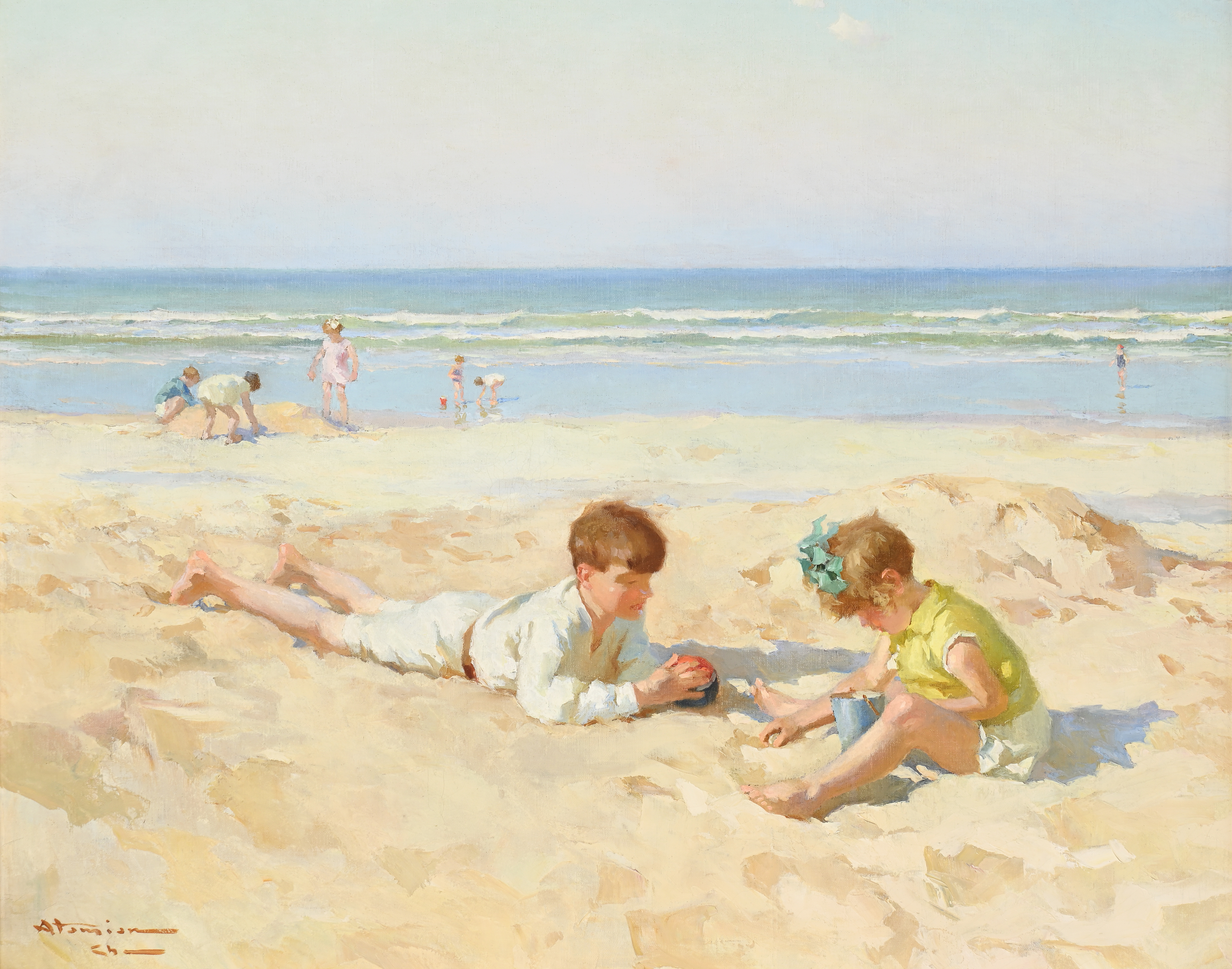 ‡ CHARLES GARABED ATAMIAN (ARMENIAN 1872-1947), ON THE BEACH