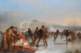 CHARLES LEES (SCOTTISH 1800-1880), A SCENE ON DUDDINGSTON LOCH, NEAR EDINBURGH