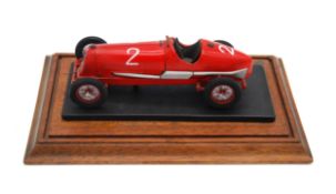 Two Scale Models of Maserati Racing Cars A detailed scratch built 1:24 model 1930s Maserati 8CM,