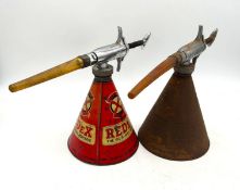 Two original REDEX shot dispensers for upper cylinder lubricant. Both complete with trigger,