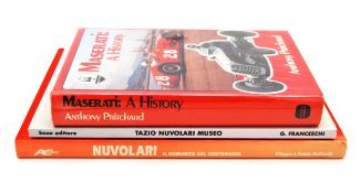 3 Books relating to Tazio Nuvolari and Maserati 'Tazio Nuvolari Museo' by Franceschi, 'Nuvolari,