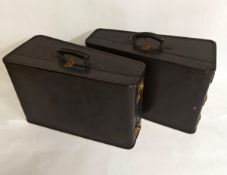 A Pair of Bespoke Fitted Suitcases for Jaguar XK140 Drophead and Fixed Head Coupe Models A period