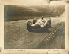 A Selection of 10 Prints and Posters of Pre- and Post-War Mercedes and Auto-Union Grand Prix Cars