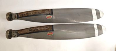 A Pair of Metal Propeller Blades by Hartzell An attractive pair of metal propeller blades by