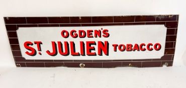 An Original Enamel 'Ogden's St. Julien Tobacco' Sign An original enamel 'Ogden's St. Julien Tobacco'