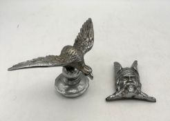 A Desmo 'Eagle' Mascot, with Rover P4 Bonnet Mascot An eagle mascot fitted to a radiator cap,
