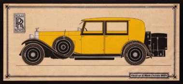 Rolls-Royce Phantom II by Binder, plus portrait, certificate and club magazines. Henry Royce by A.