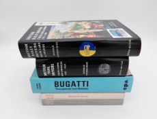 Five books relating to Bugatti, Porsche, Ferrari and British Rally and Trials Drivers Bugatti: