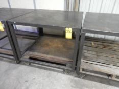 44" X 44" STEEL ROLLING WORK TABLE