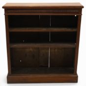 19th century mahogany open bookcase