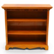 Traditional design yew wood open bookcase