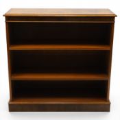 Georgian design walnut open bookcase