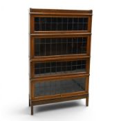 Globe Wernicke - oak four tier barrister bookcase