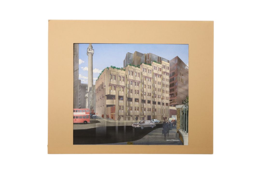J H McCoy (20th Century): Architectural perspective of Moscow - Image 5 of 6