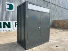 Unused Double Toilet Block, 2060mm x1240mm x 2540mm