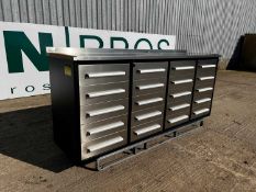 Unused Stainless Steel 20 Drawer Tool Chest, 2240mm x 910mm x 600mm