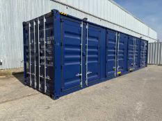 Unused 2025 40' High Cube Container, 4 Side Doors (BLUE)