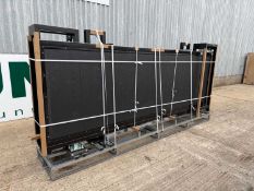 Unused 4M x 1370mm Black Composite Electrical Sliding Gate With Motor 5 Electric Fobs