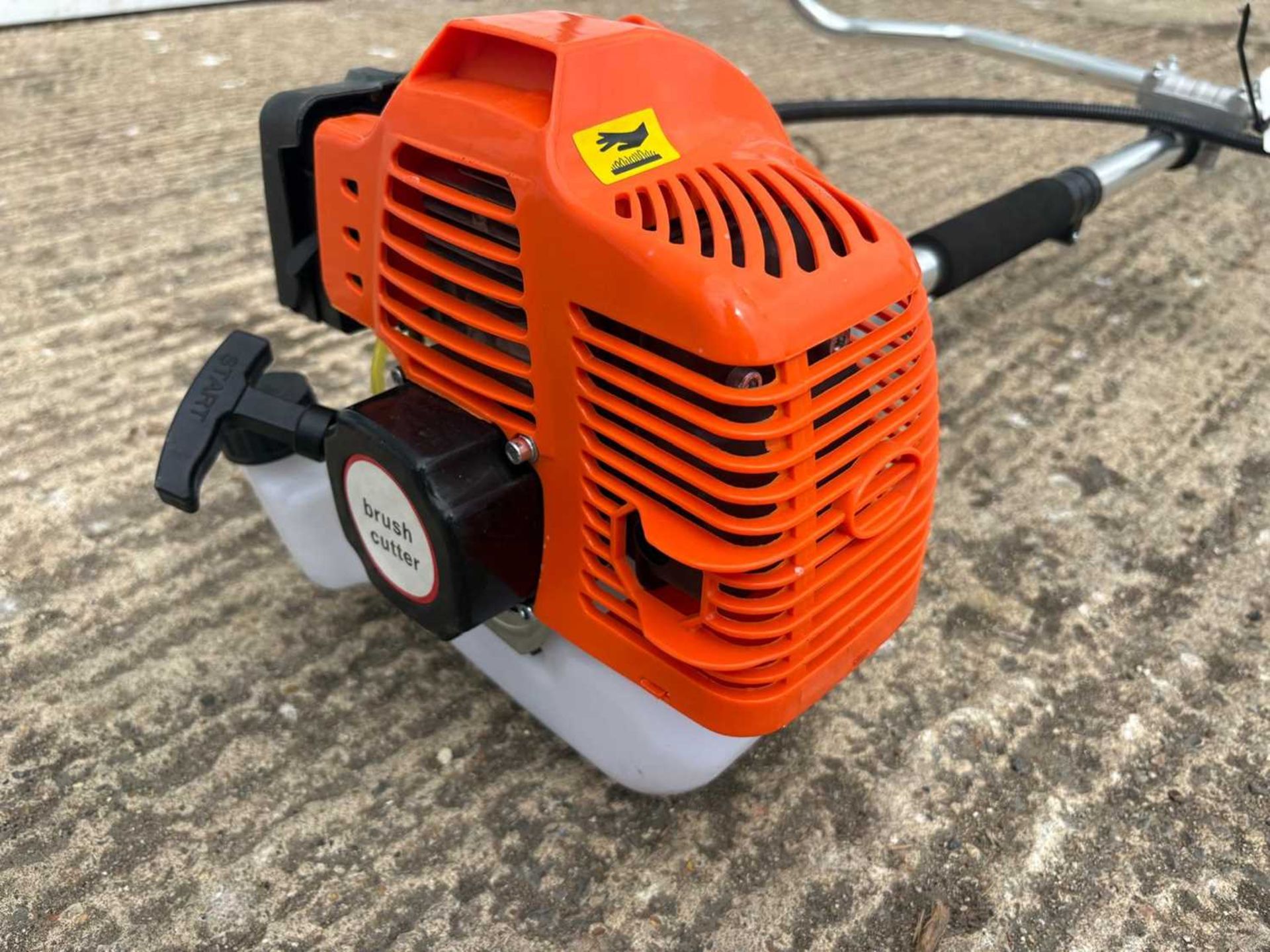 Unused Petrol Engine Brush Cutter With Horn Handle Bars, Blade & Strimmer Head - Image 4 of 9