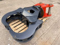 Unused KBKC LS600 Hydraulic Rotator Log Cracker On 65MM Pins To Suit 13T Excavator