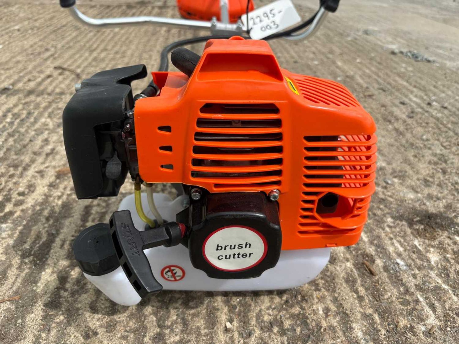 Unused Petrol Engine Brush Cutter With Horn Handle Bars, Blade & Strimmer Head - Image 6 of 9