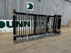 Unused 20Ft Sliding Electric Gate Vertical Bars (Black) with Automation Kit