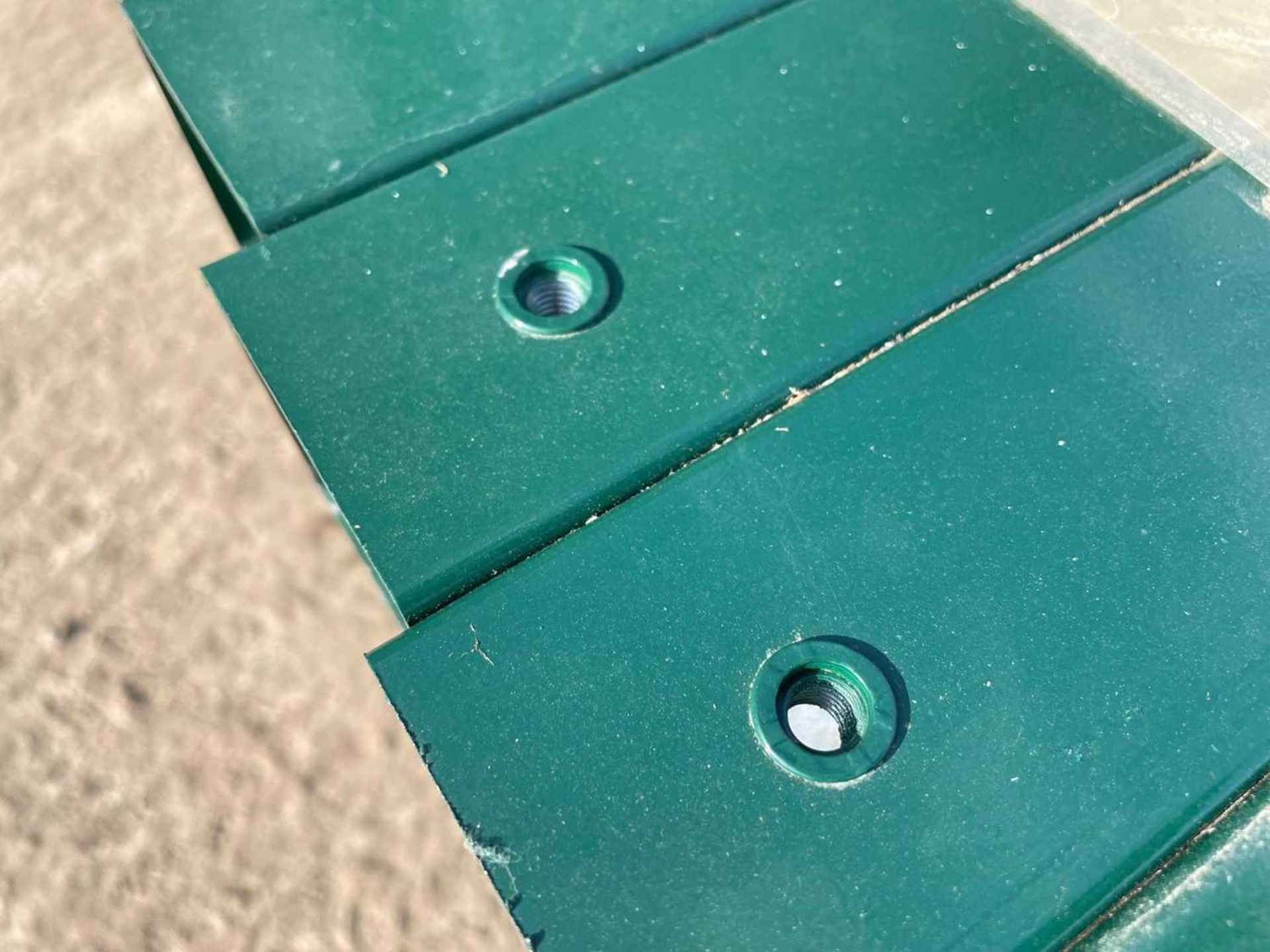 Unused Security Fencing 25 Panels 5mm, 2.4M x 2.2M ,26 ,60mm x 60mm Posts + Fixings (Green) - Image 7 of 7