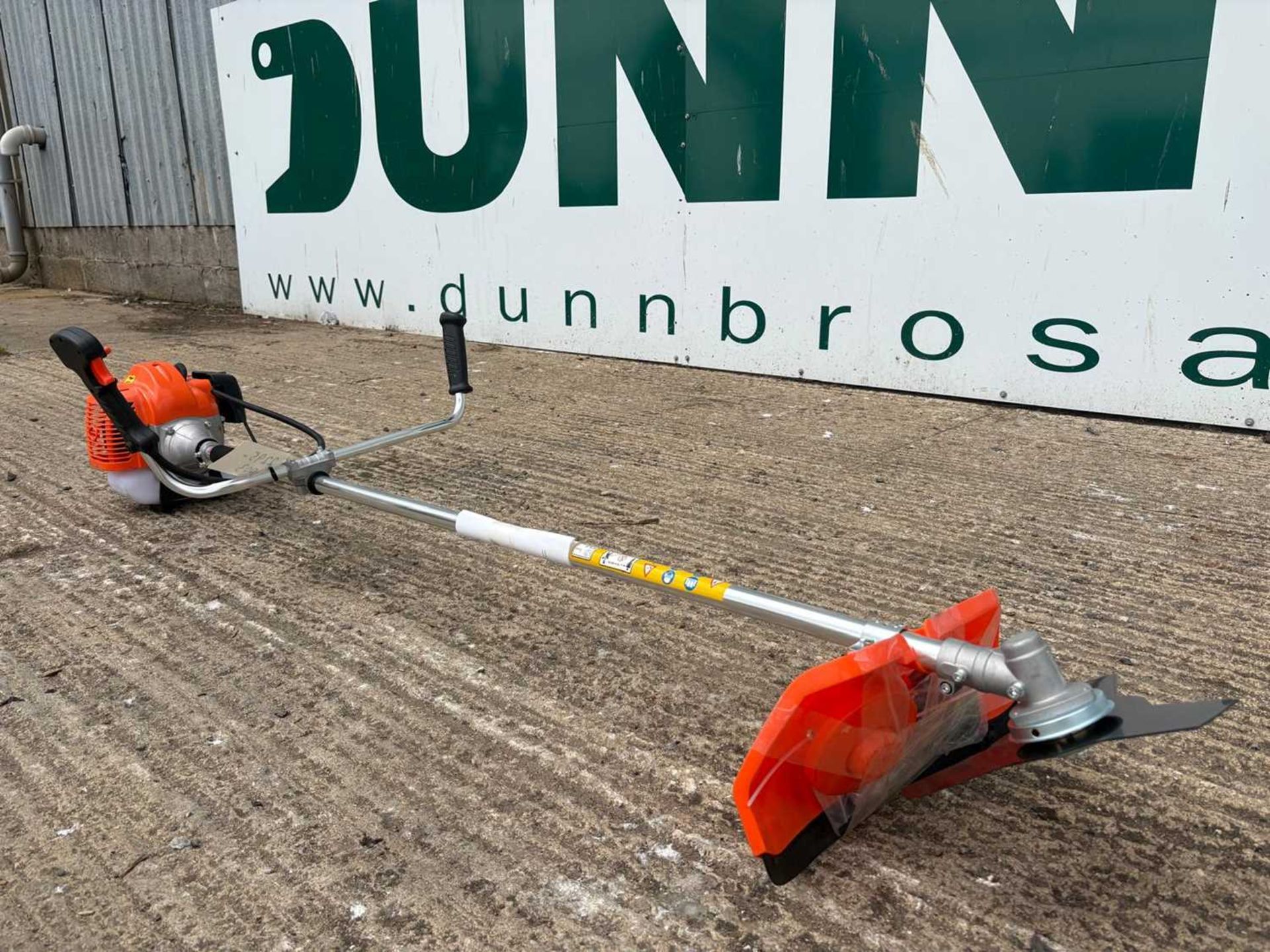 Unused Petrol Engine Brush Cutter With Horn Handle Bars, Blade & Strimmer Head - Image 3 of 9