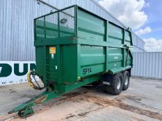 2011 Richard Western Trailer, Hydraulic Brakes, Hydraulic Tail Board, Grain Shute, Flotation Tyres,