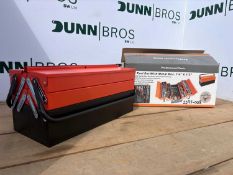 Unused 85 PC Tool Set 1/4" & 1/2" In Metal Tool Box