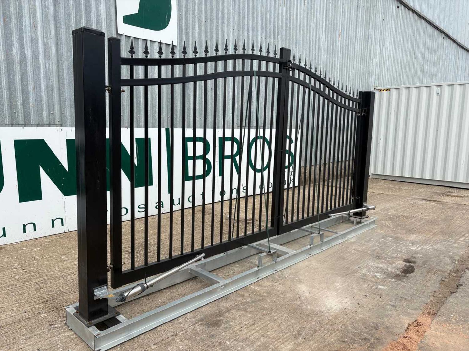 Unused 15.5Ft x 7.6Ft Electrical By Parting Gates With 6" x 6" Post