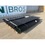 Unused Security Fencing 25 Panels 5mm, 2.4M x 2.2M ,26 ,60mm x 60mm Posts + Fixings (Black)