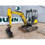 2016 Wacker Neuson ET2.4 Excavator With VDS, Off Set Boom. Manual Quick Hitch, Piped, With Blade & 3