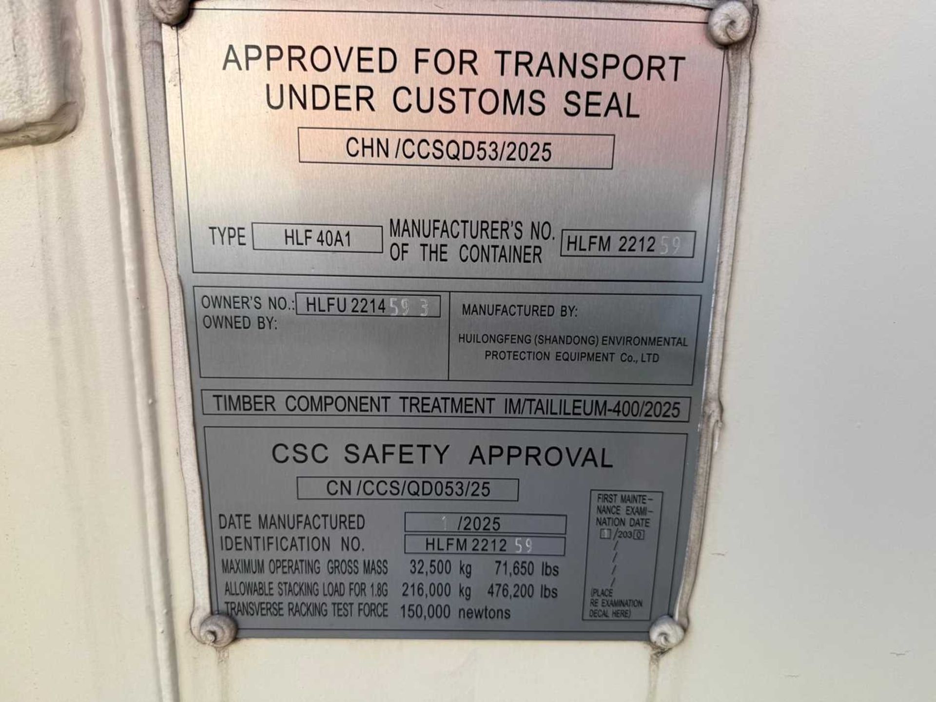 40 Ft HC Container 1 Opening On End - Image 10 of 10