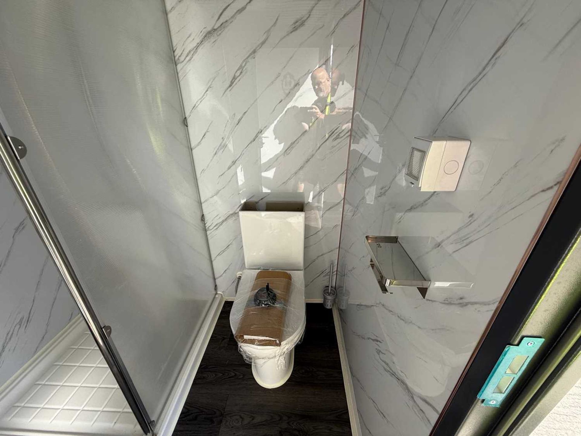 Unused Combined Toilet & Shower With Vanity Sink & Cupboard , 7Ft L x 6.5 Ft W x 8Ft H - Image 8 of 13