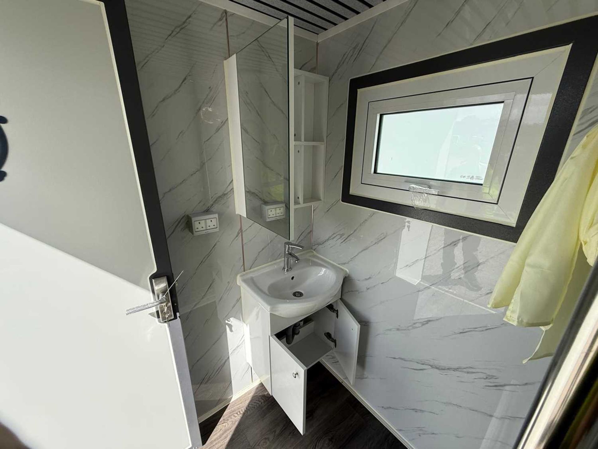 Unused Combined Toilet & Shower With Vanity Sink & Cupboard , 7Ft L x 6.5 Ft W x 8Ft H - Image 13 of 13