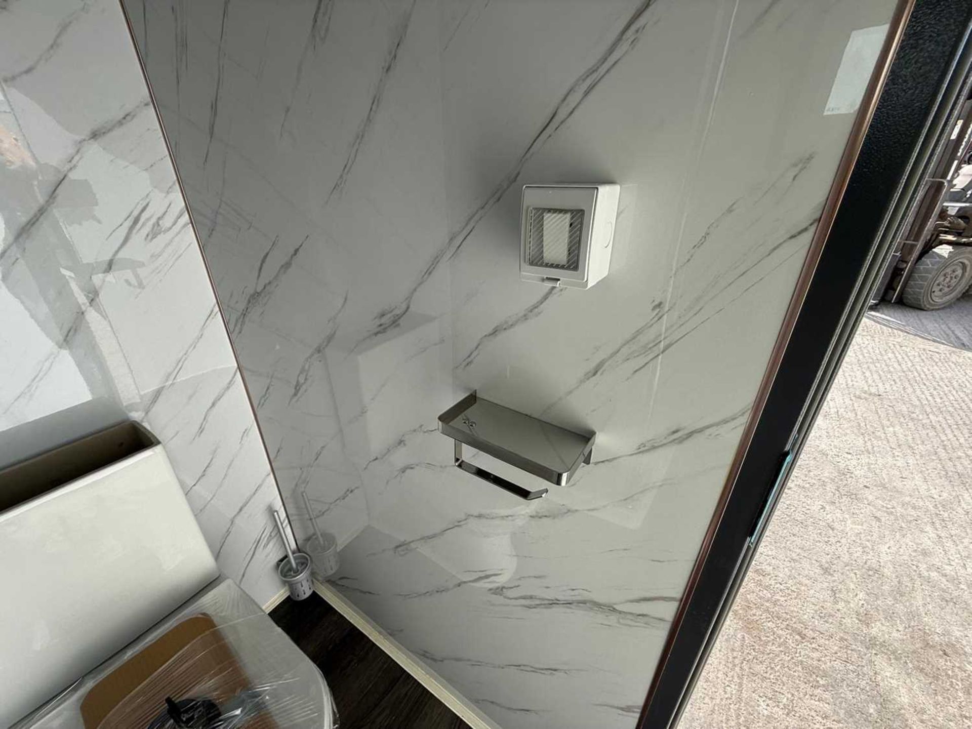 Unused Combined Toilet & Shower With Vanity Sink & Cupboard , 7Ft L x 6.5 Ft W x 8Ft H - Image 9 of 13