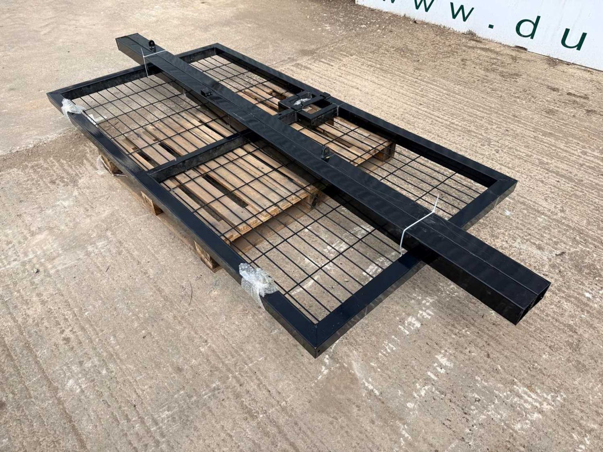 Unused Security Pedestrian Gates 4' X 8' & 2 Posts (Black) - Image 3 of 6
