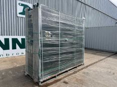 Unused Green H/D Mesh Security Gates 6M X 2.4M, 3M Posts H/D X150 x150, Internal Pedestrian Gate Key