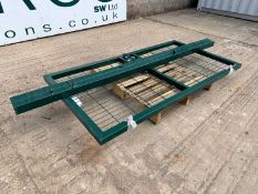 Unused Security Pedestrian Gates 4' X 8' & 2 Posts (Green)