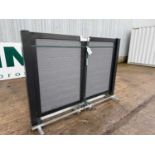 Unused 7Ft Double Swing Composite Gates C/W Key Pad