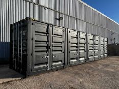 Unused 40' High Cube Container, 4 Side Doors (Black)