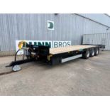 2026 30Ft M4 Tri Axle Trailer 18T, Hydraulic Beaver Tail, Flotation Tyres, Air & Oil Brakes, Side Lo