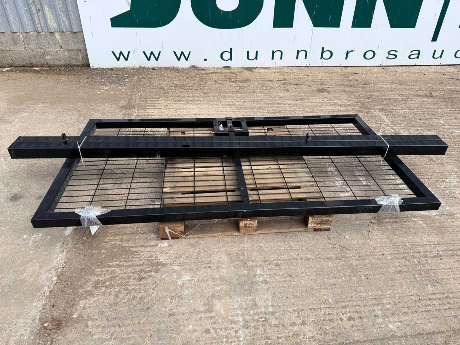 Unused Security Pedestrian Gates 4' X 8' & 2 Posts (Black) - Image 2 of 6