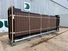 Unused 19'6" X 5'2" Electric Composite Gate With Fobs & Keys (Medium Oak Effect) (1x Gate Only)