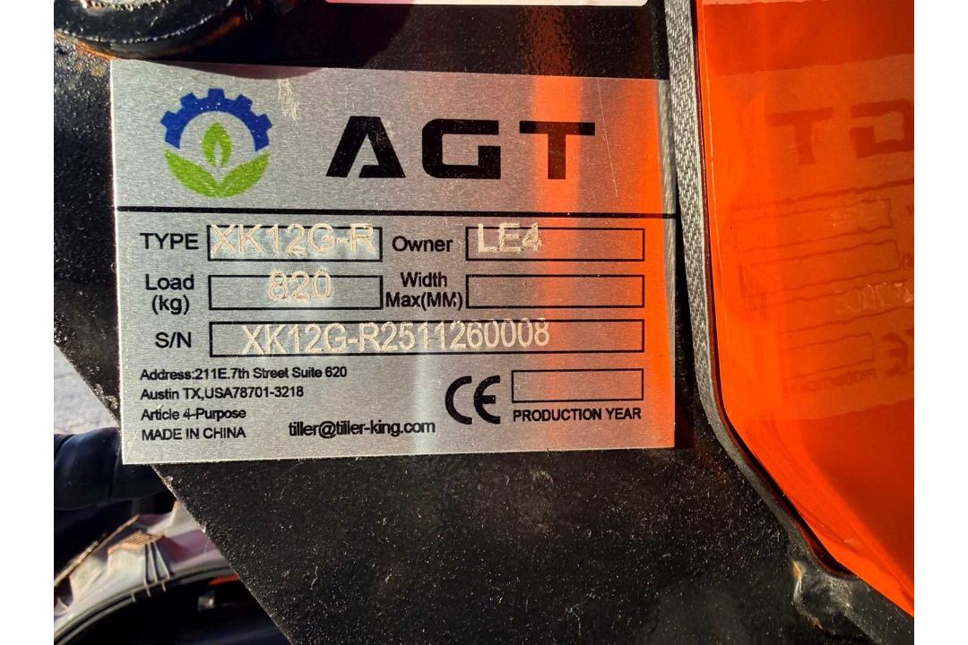 Unused 2026 AGT XK12G-R Mini Excavator With Blade, Canopy, Bucket & Manual Thumb, Aux Hoses, Petrol. - Image 34 of 36