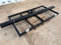Unused Security Pedestrian Gates 4' X 8' & 2 Posts (Black)