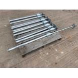Unused Small Galvanised Accro Props (10 Of) Closed Height 1M Open Height 1.8M