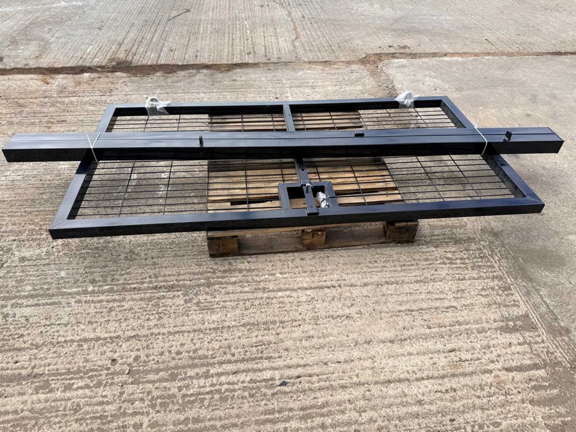 Unused Security Pedestrian Gates 4' X 8' & 2 Posts (Black) - Image 5 of 6